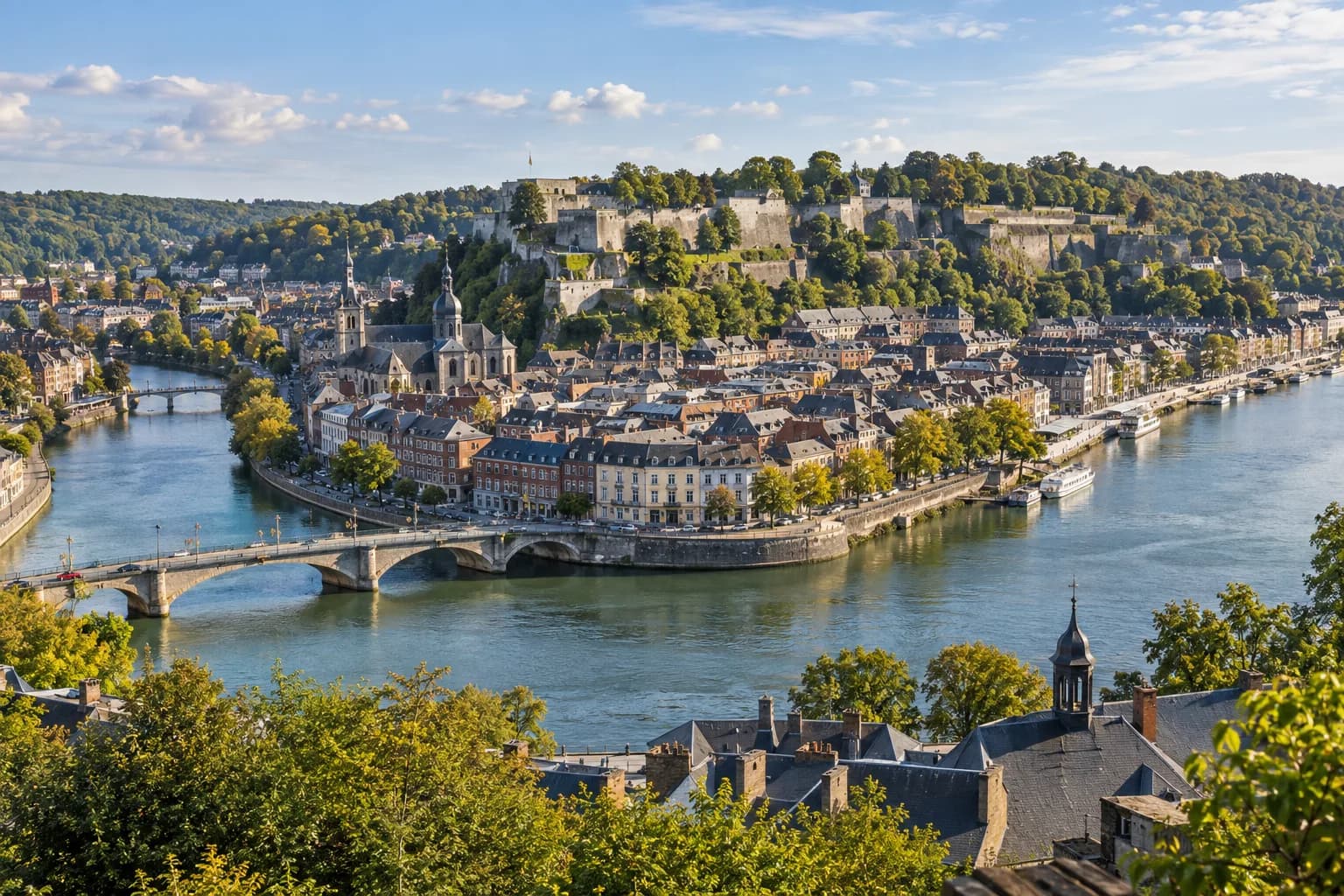 AI ilustrace města Namur, Citadelle