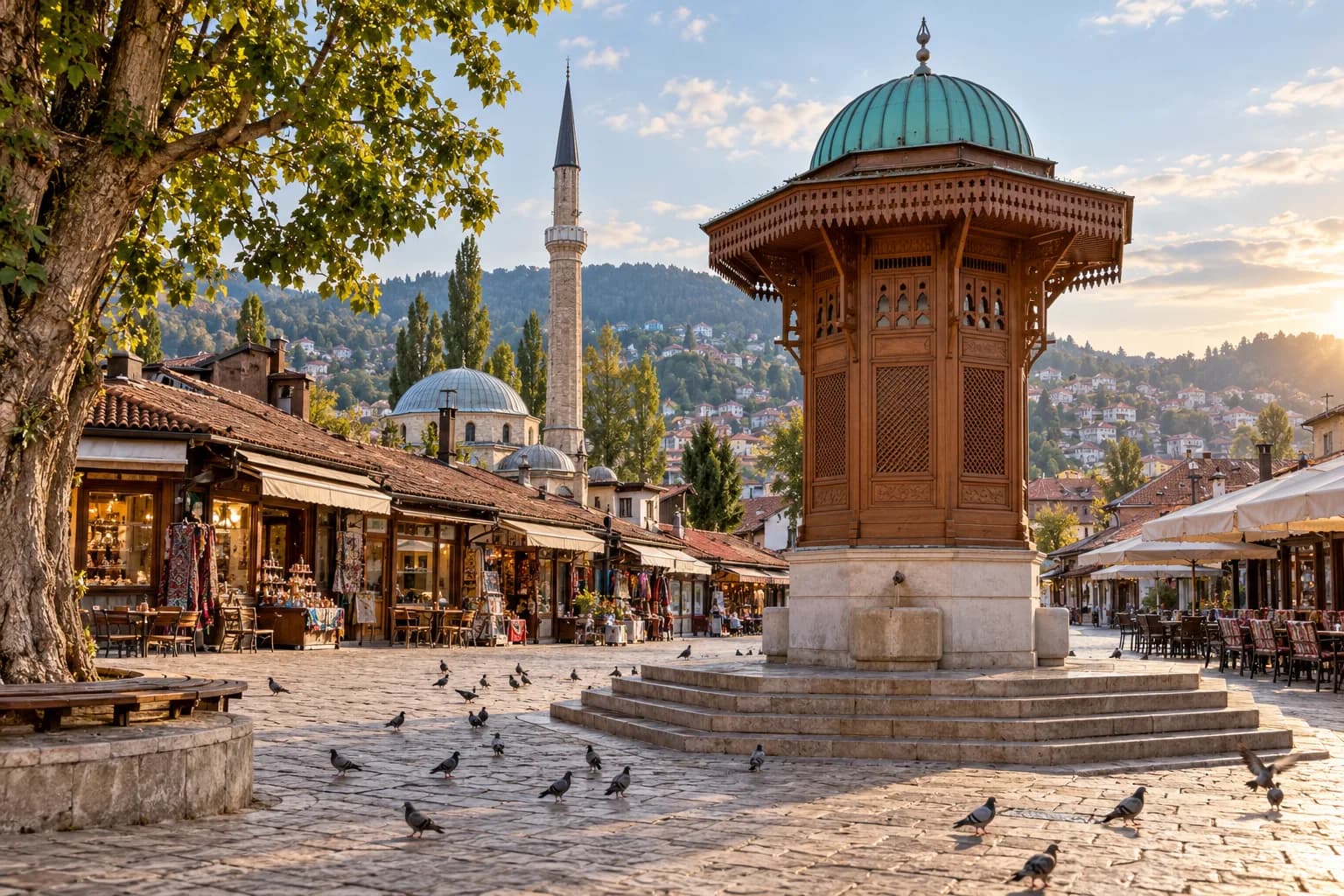 AI ilustrace města Sarajevo