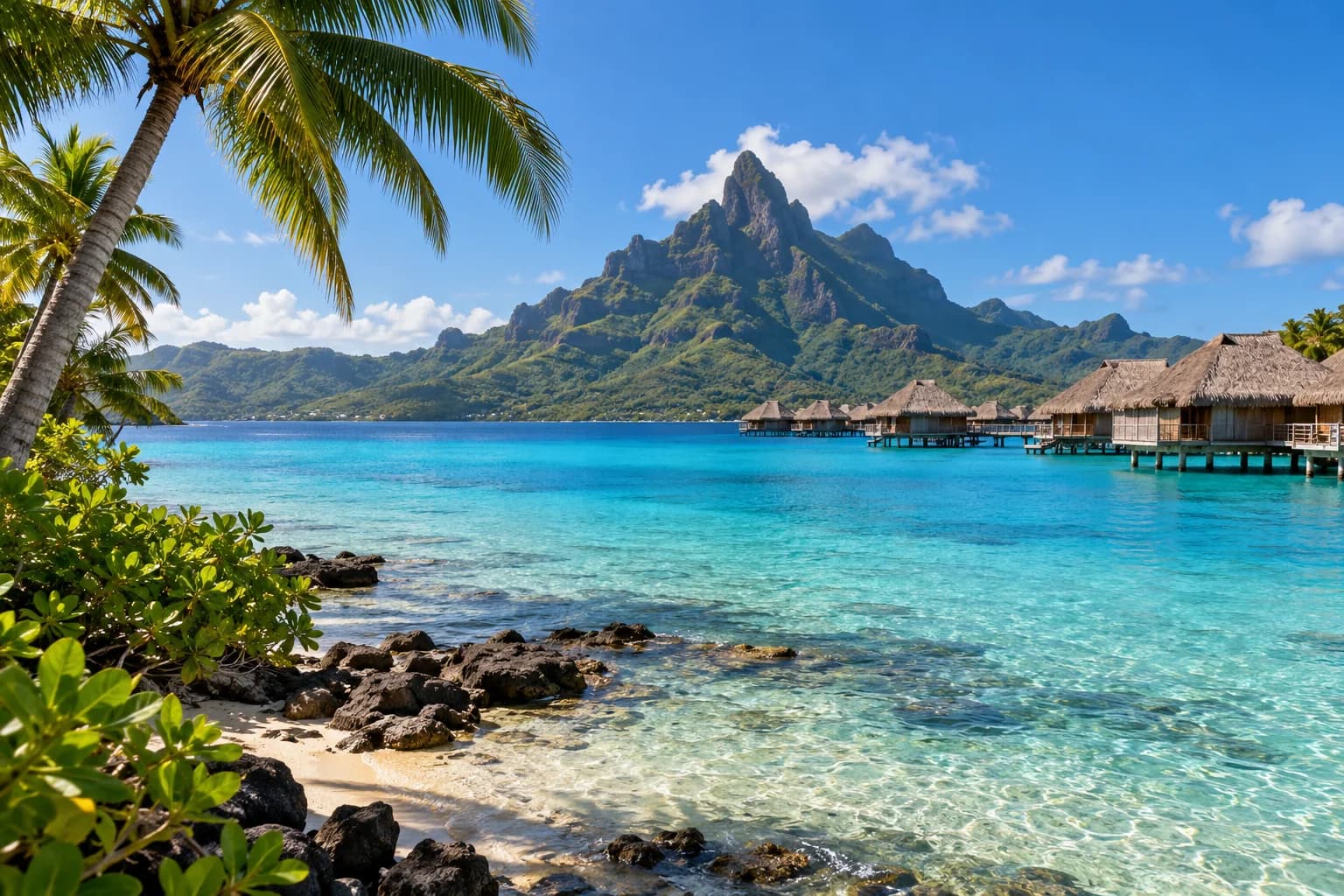 AI ilustrace Bora Bora