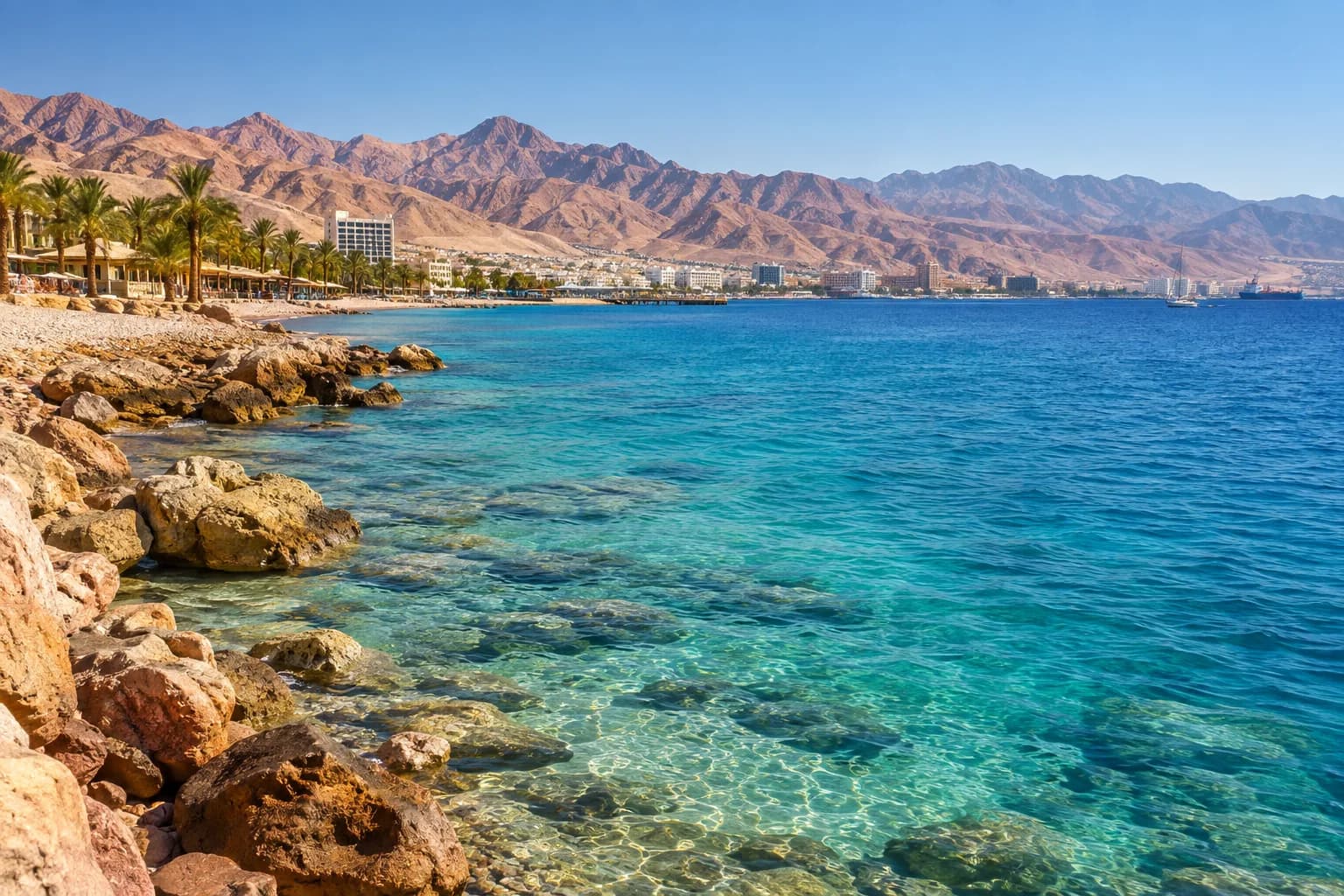 AI ilustrace Eilat, tradiční architektury nebo krajiny; nikoli aktuálních podmínek