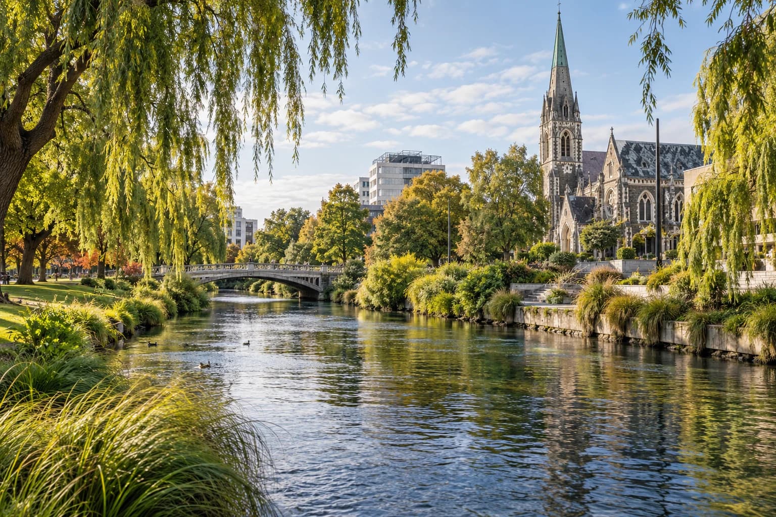 AI ilustrace Christchurch
