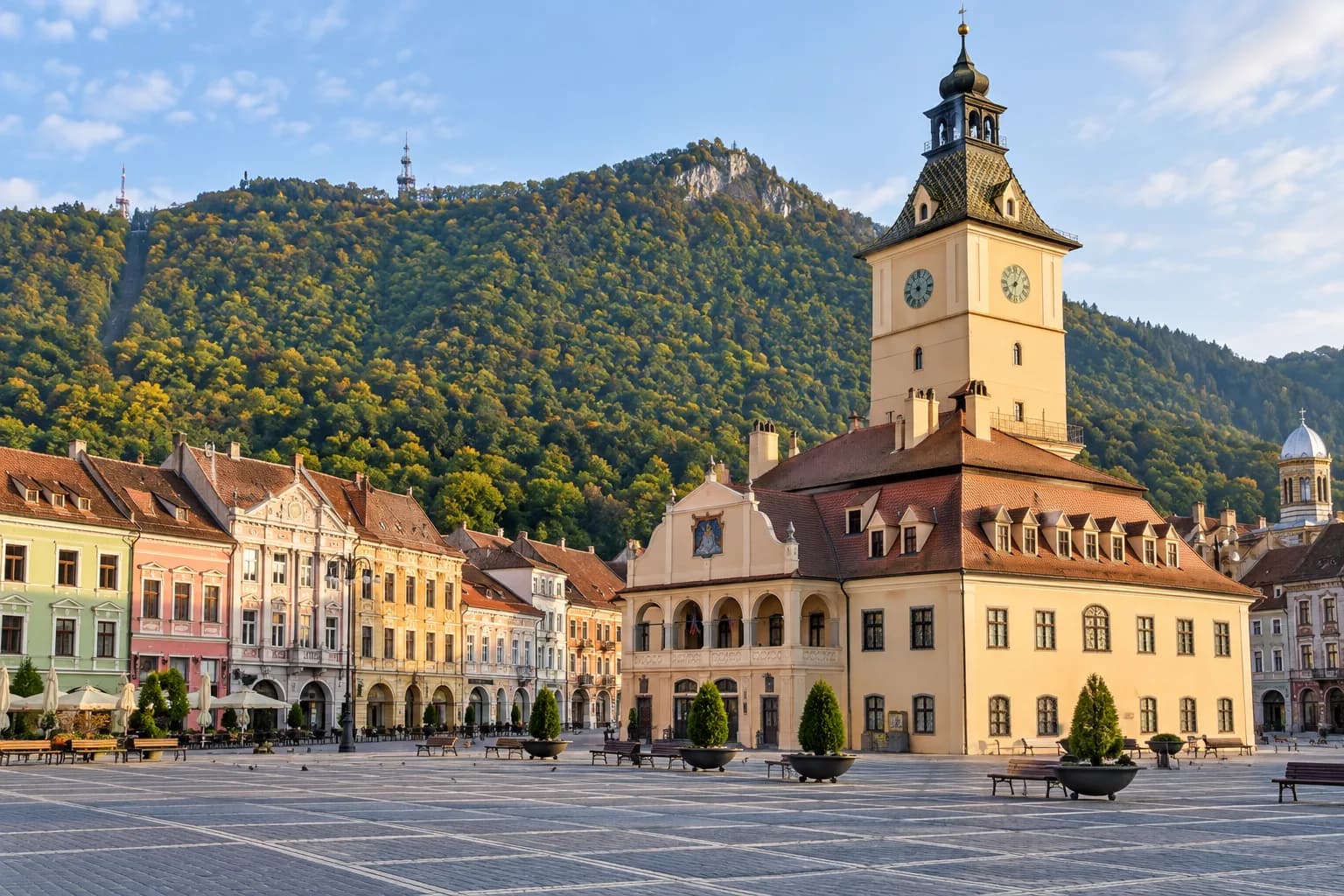 AI ilustrace centra Brașova