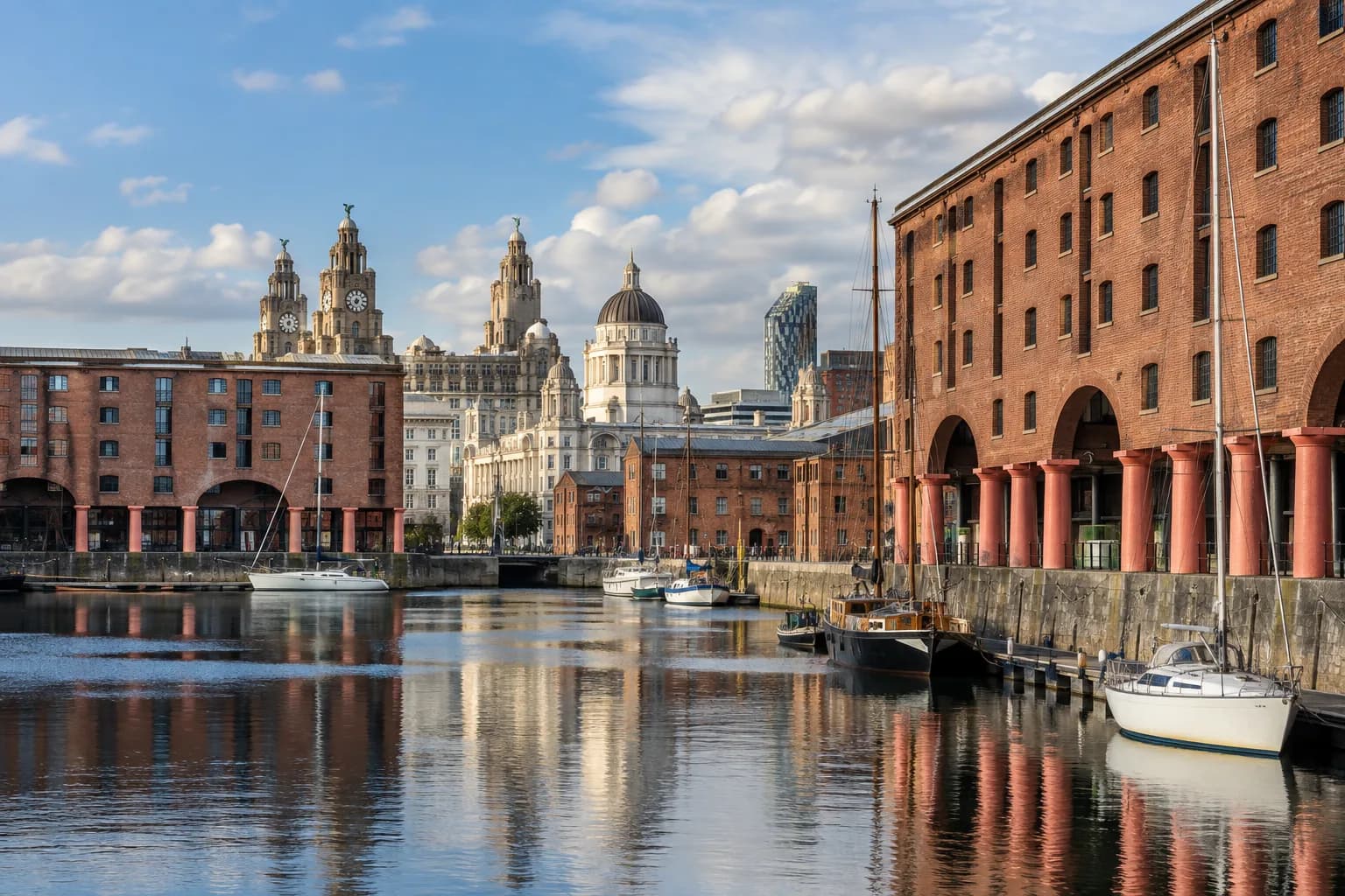 AI ilustrace města Liverpool, Royal Albert Dock