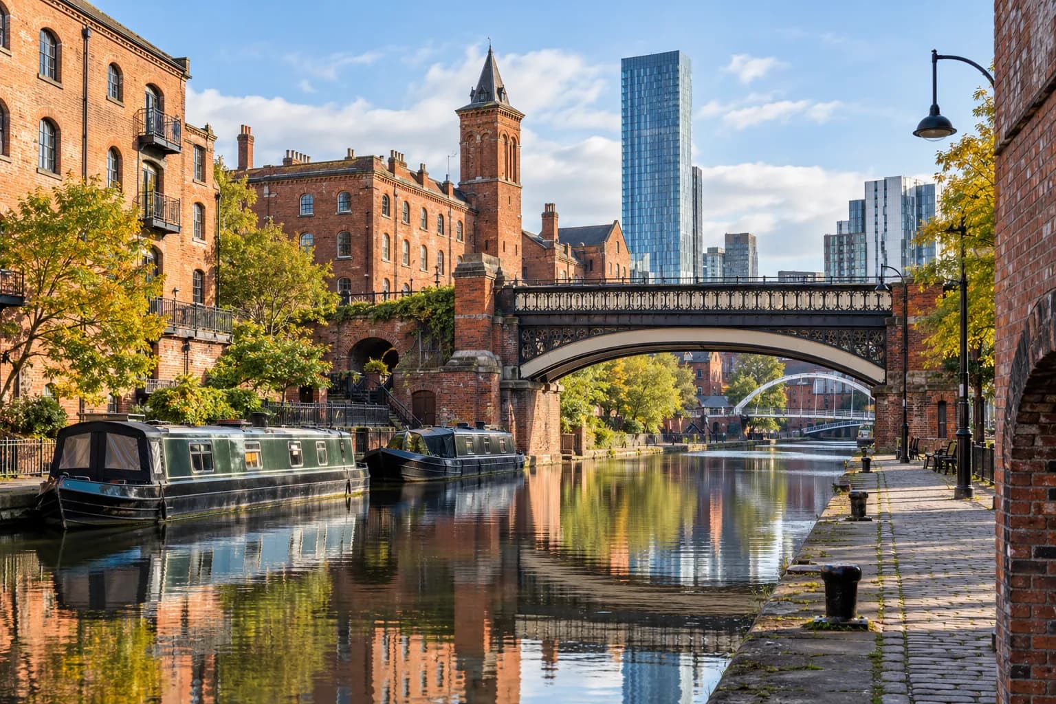 AI ilustrace města Manchester, Northern Quarter