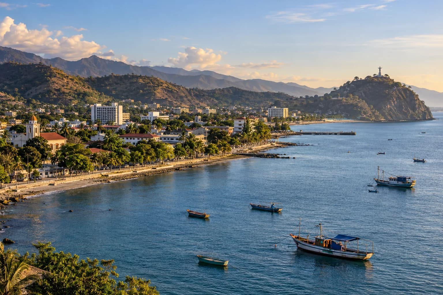 AI ilustrace destinace Východní Timor; není dokumentární fotografií aktuálního stavu