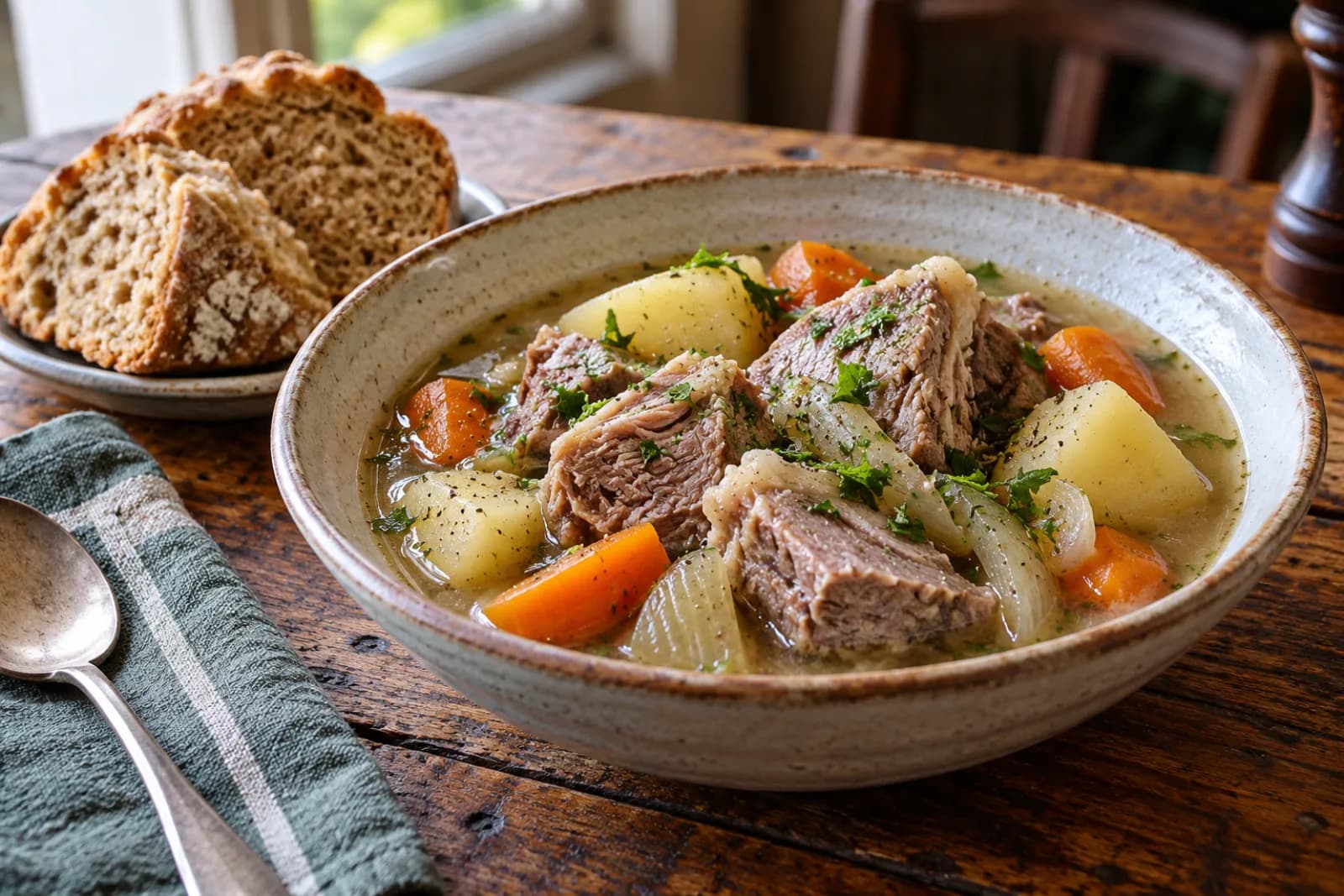 AI ilustrace jídla: Irish stew