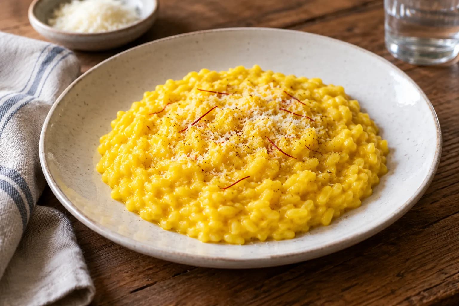 AI ilustrace jídla: Risotto alla milanese