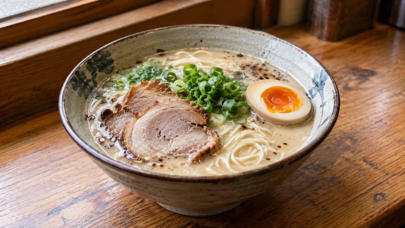 AI ilustrace jídla: Ramen
