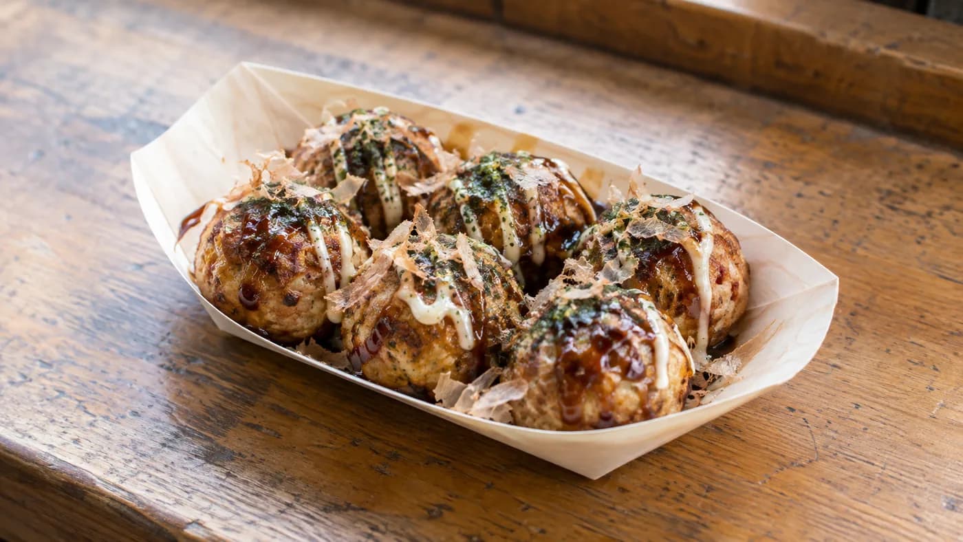 AI ilustrace jídla: Takoyaki