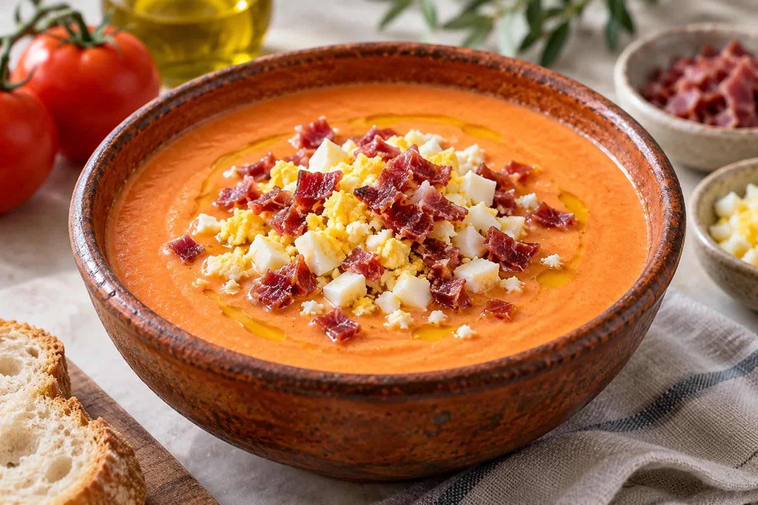 AI ilustrace jídla: Salmorejo