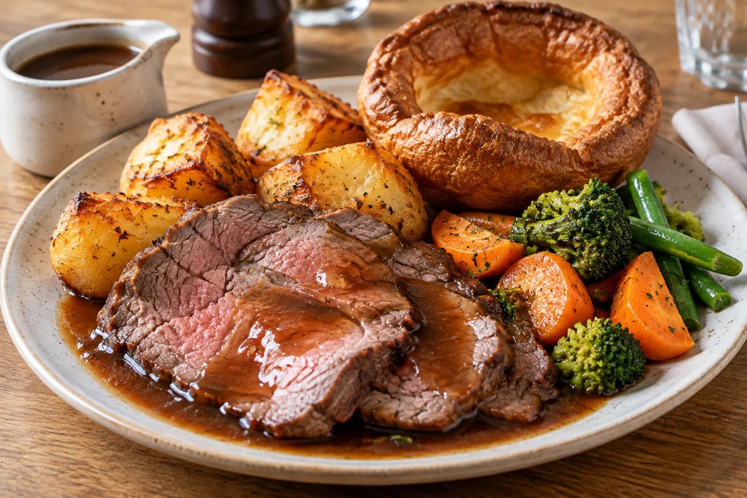 AI ilustrace jídla: Sunday roast