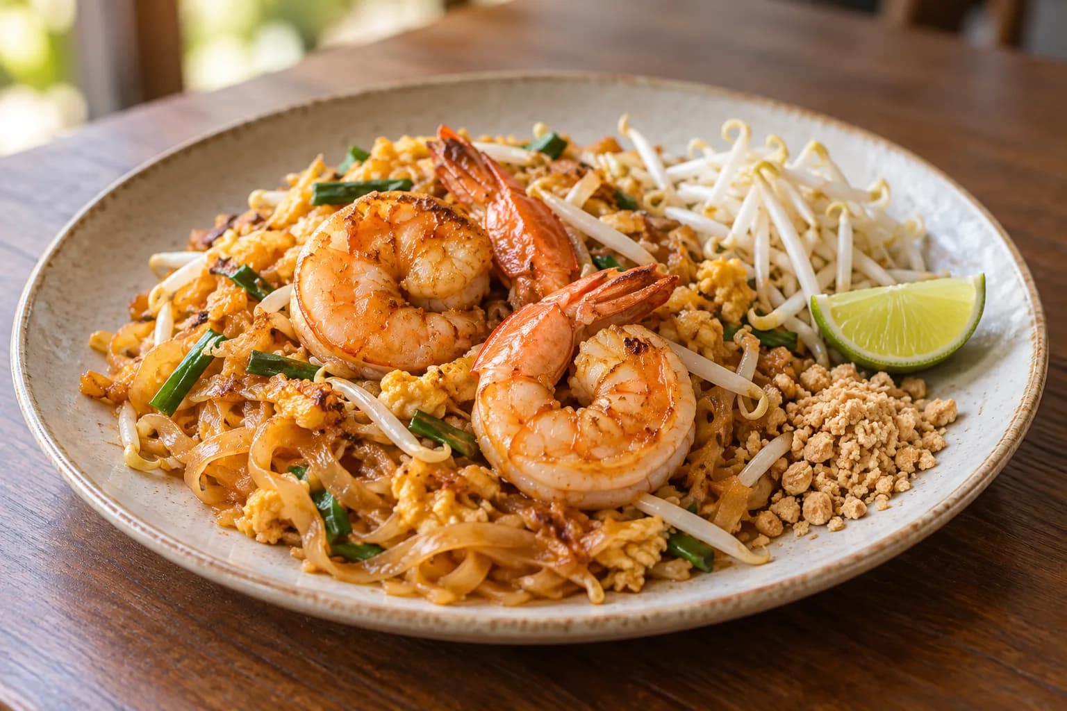 AI ilustrace jídla: Pad thai