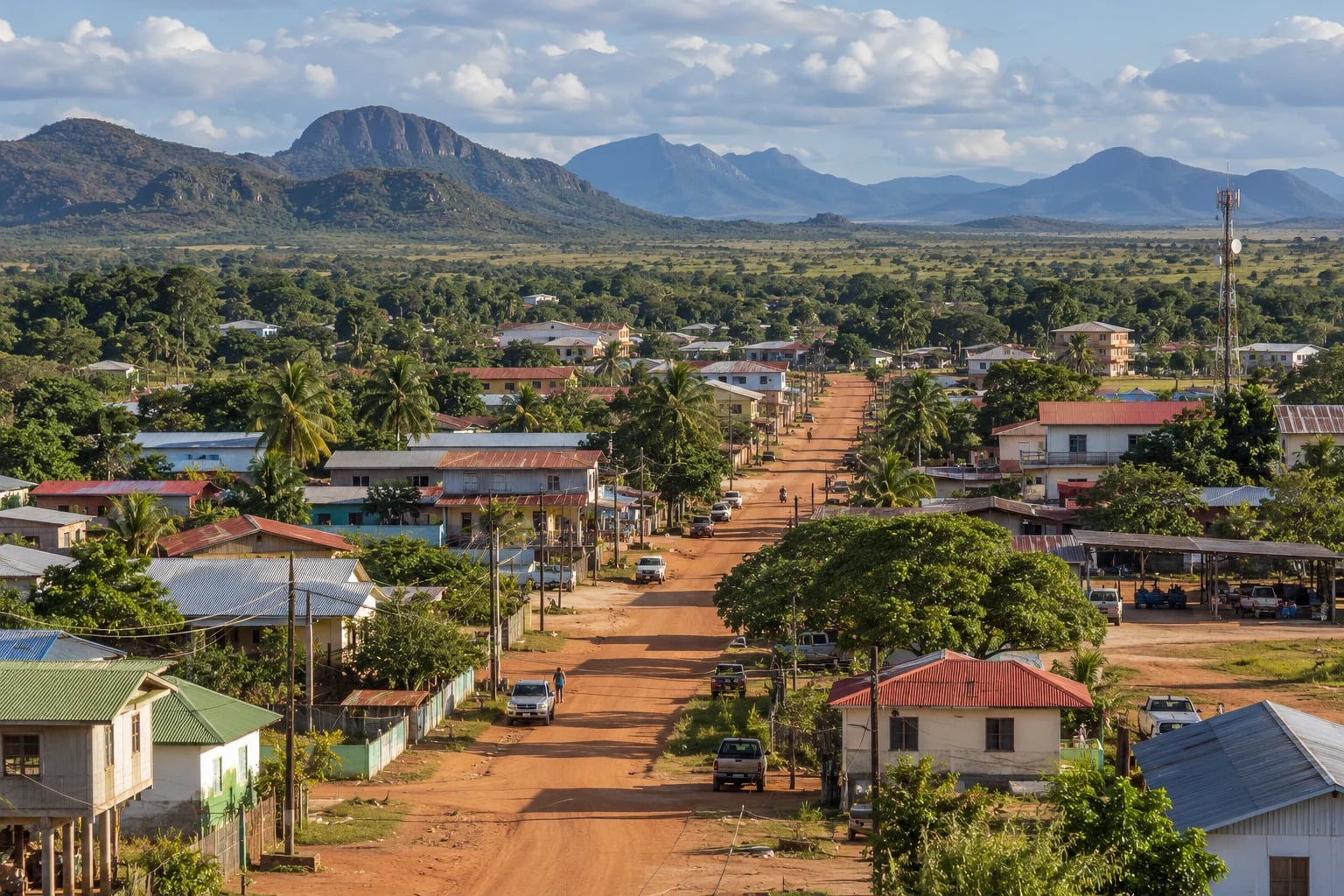 Lethem na okraji savany Rupununi