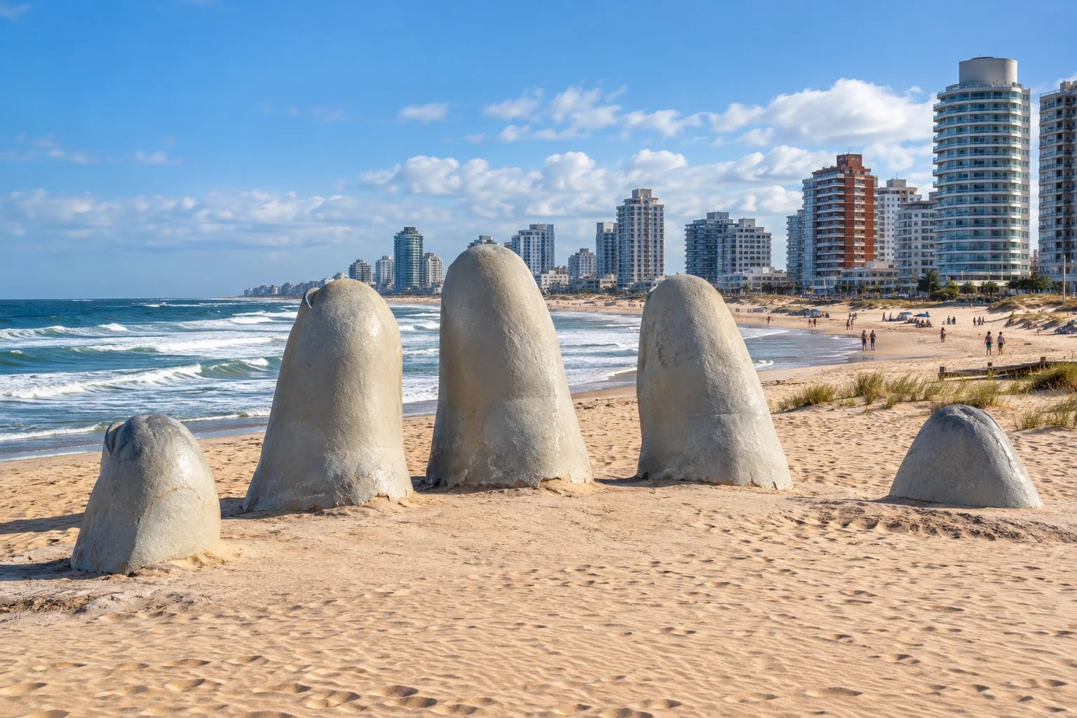 Socha La Mano na Playa Brava v Punta del Este