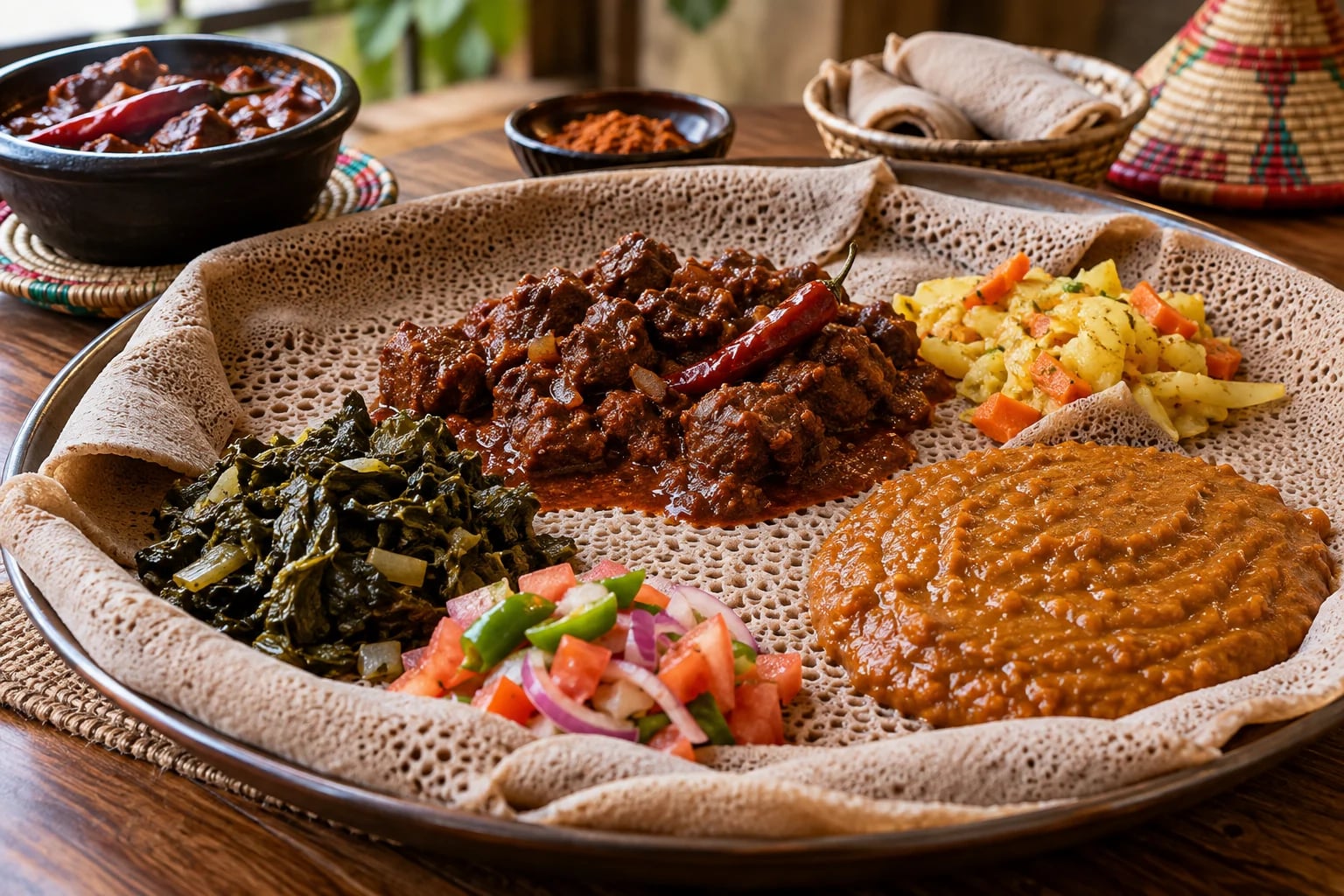 Tradiční jídlo: Injera