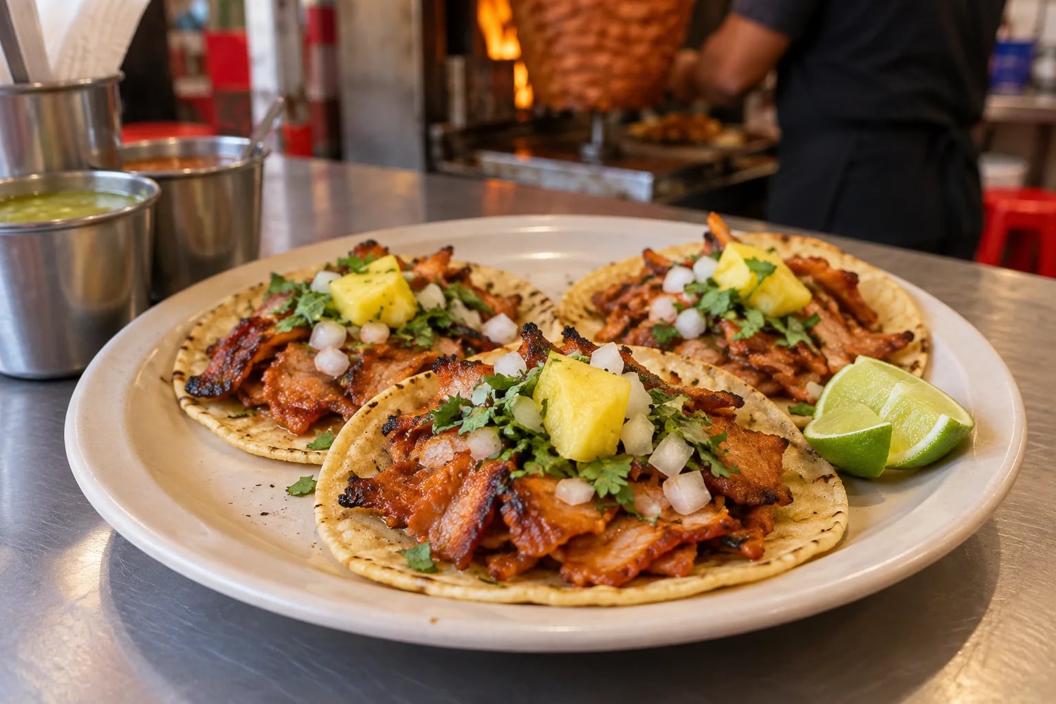 Tradiční jídlo: tacos al pastor