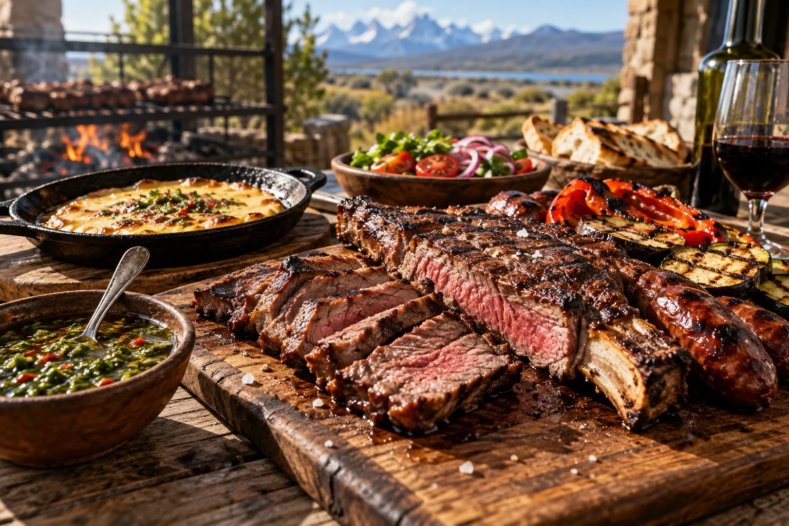 asado – tradiční jídlo z Argentiny