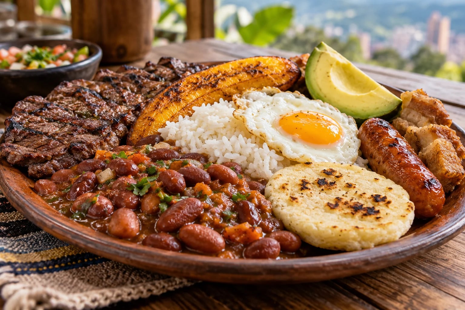 Tradiční jídlo: bandeja paisa
