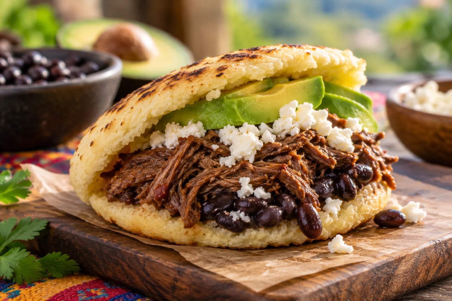 Tradiční jídlo: arepa