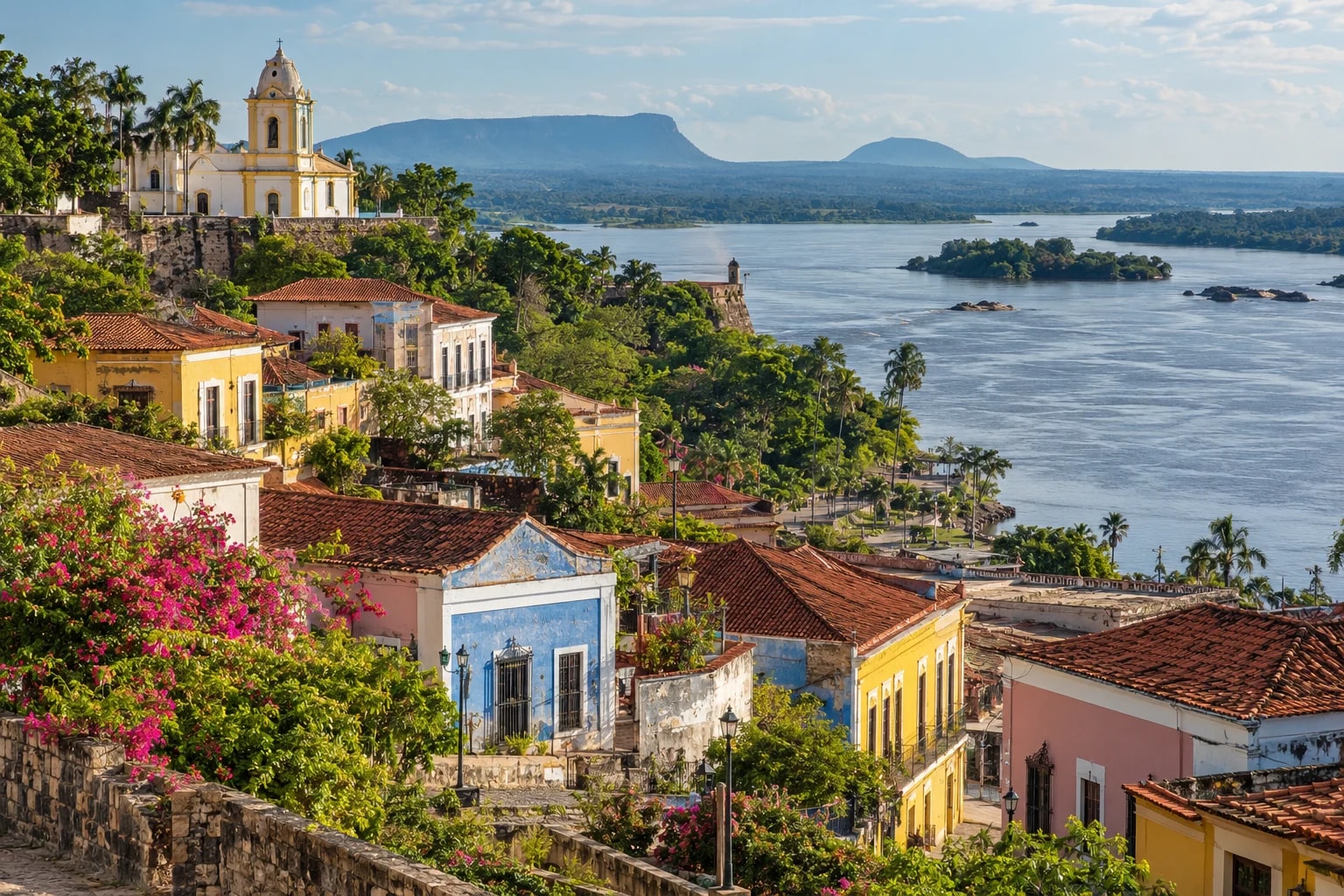 Ciudad Bolívar nad řekou Orinoko