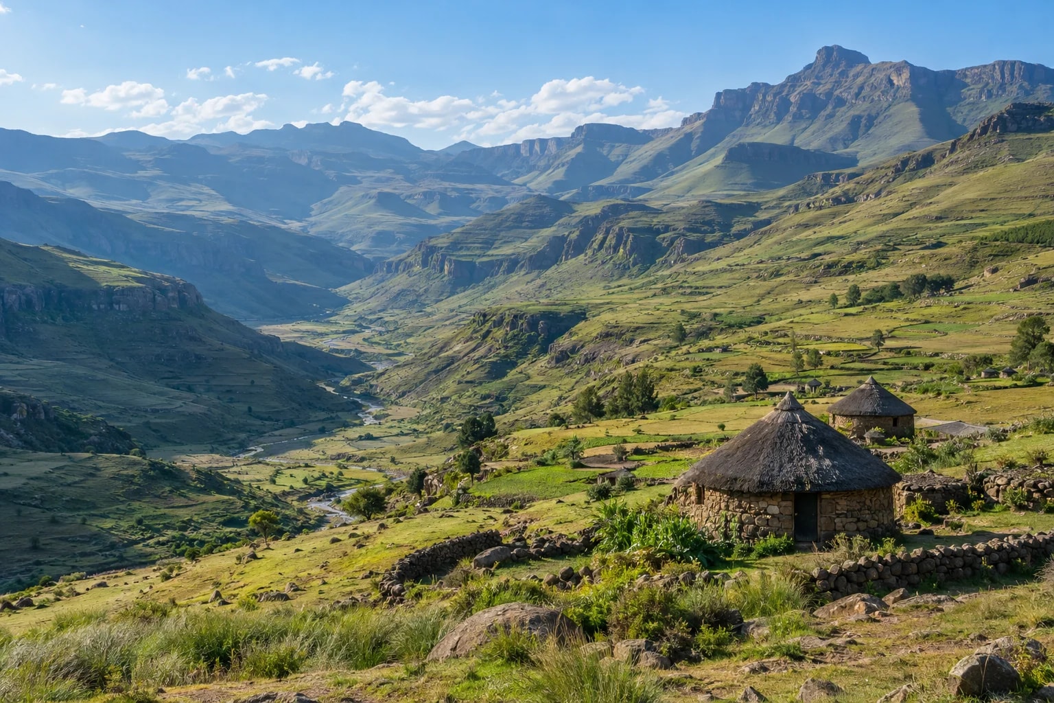 Krajina a město: Lesotho