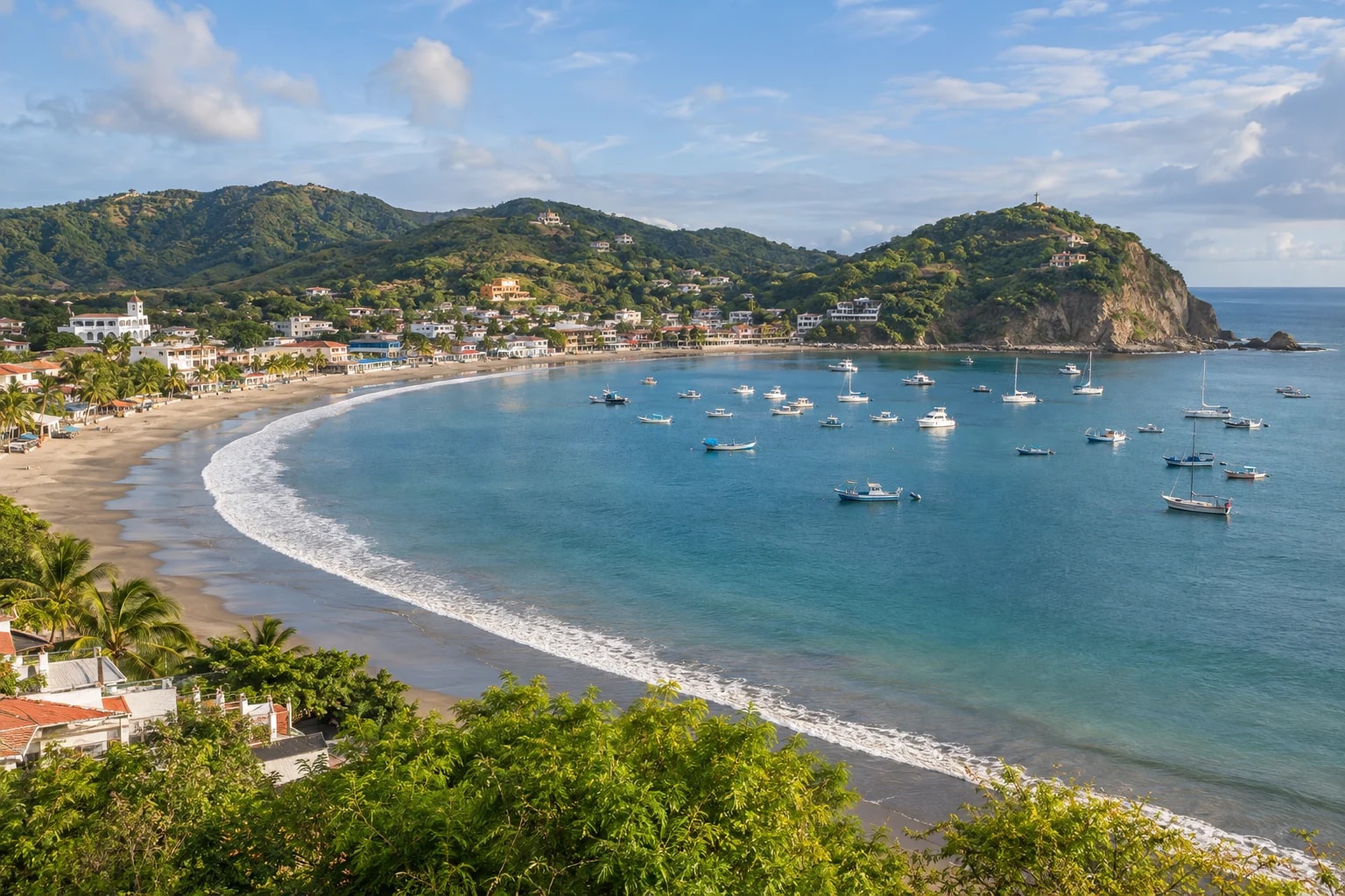 Záliv a městečko San Juan del Sur