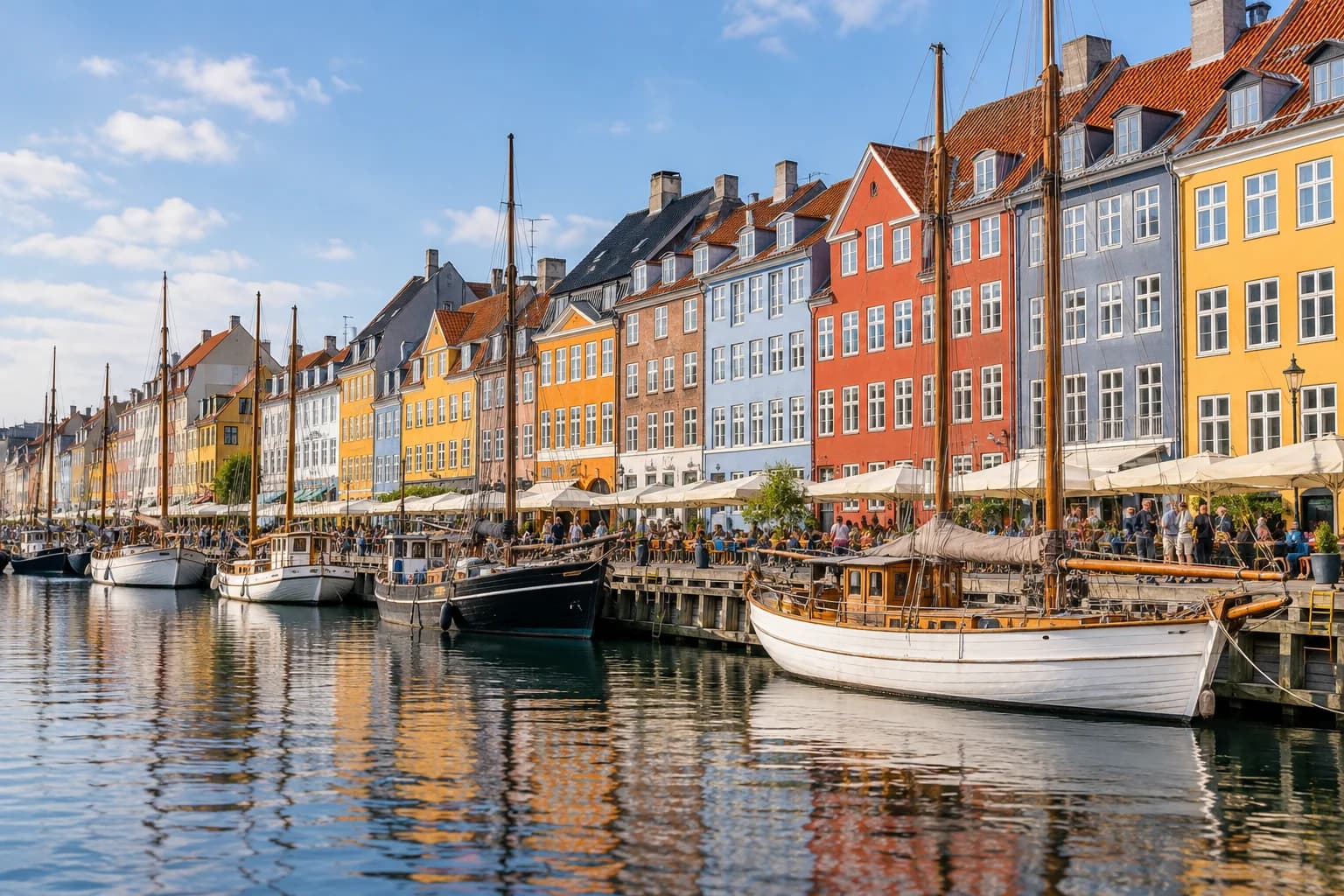 AI ilustrace kodaňského Nyhavnu