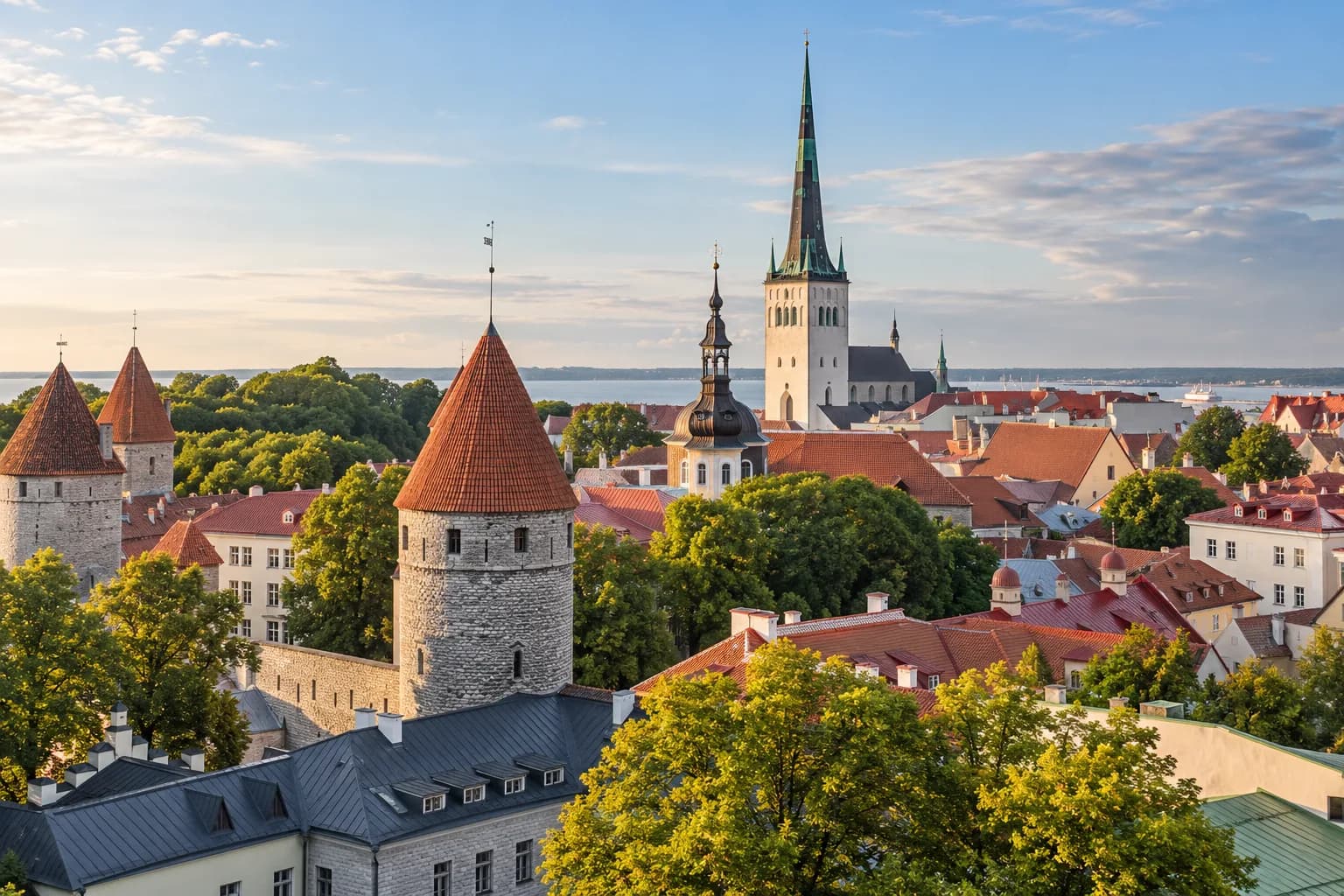 AI ilustrace města Tallinn