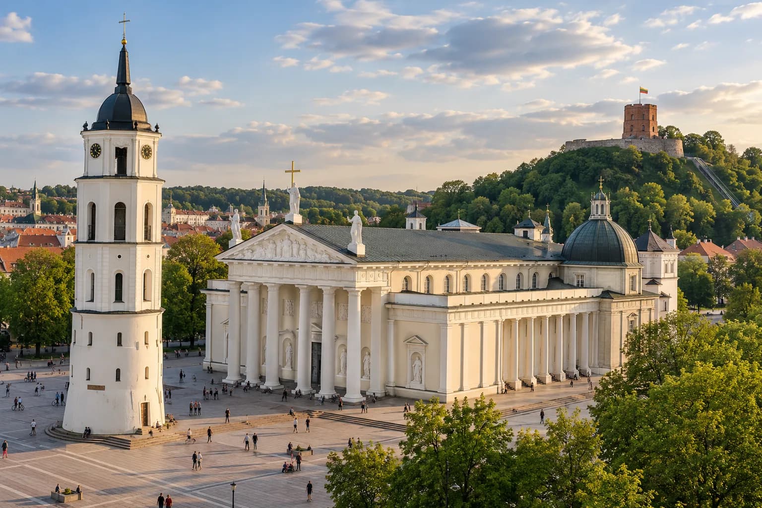 AI ilustrace města Vilnius