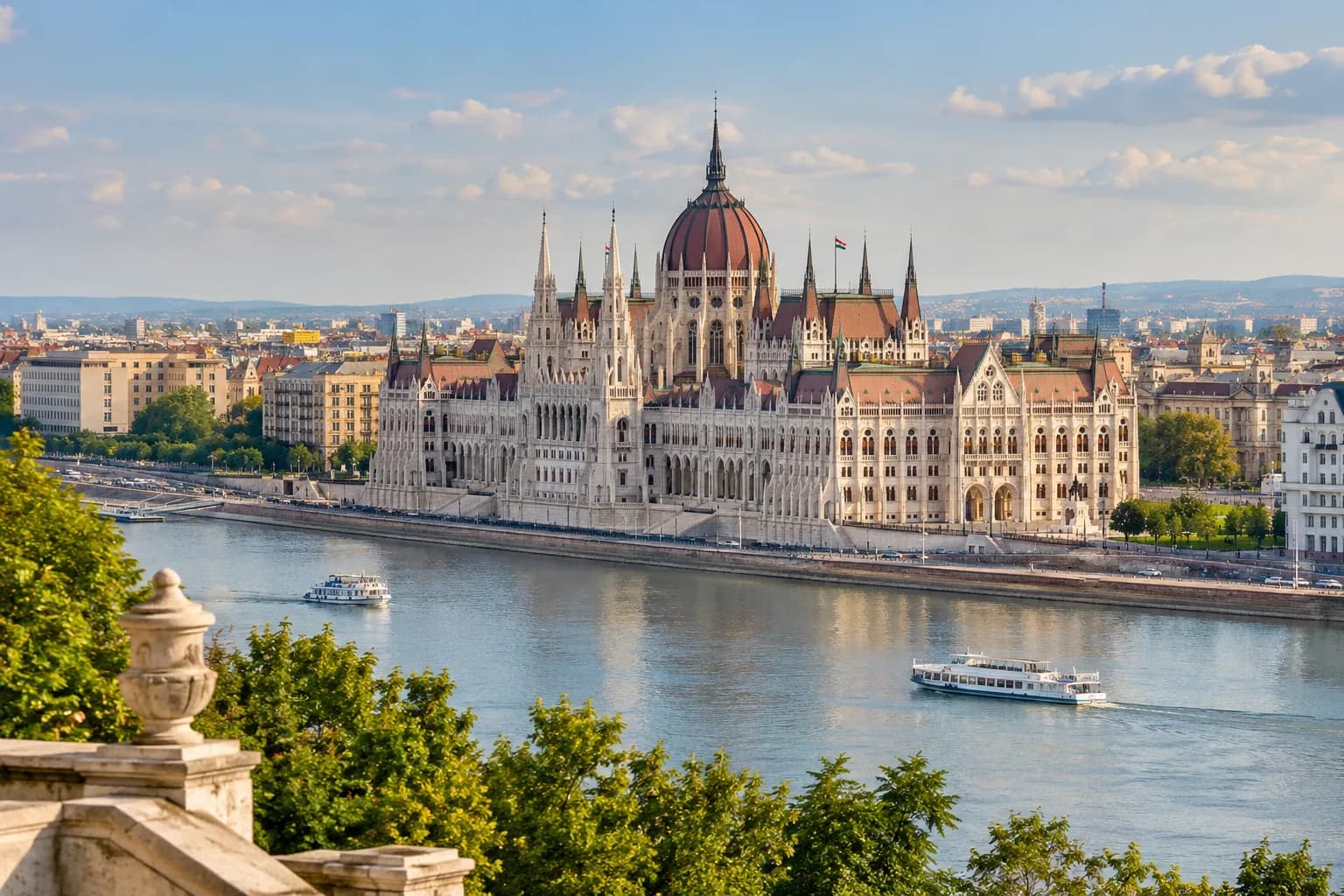 AI ilustrace města Budapešť