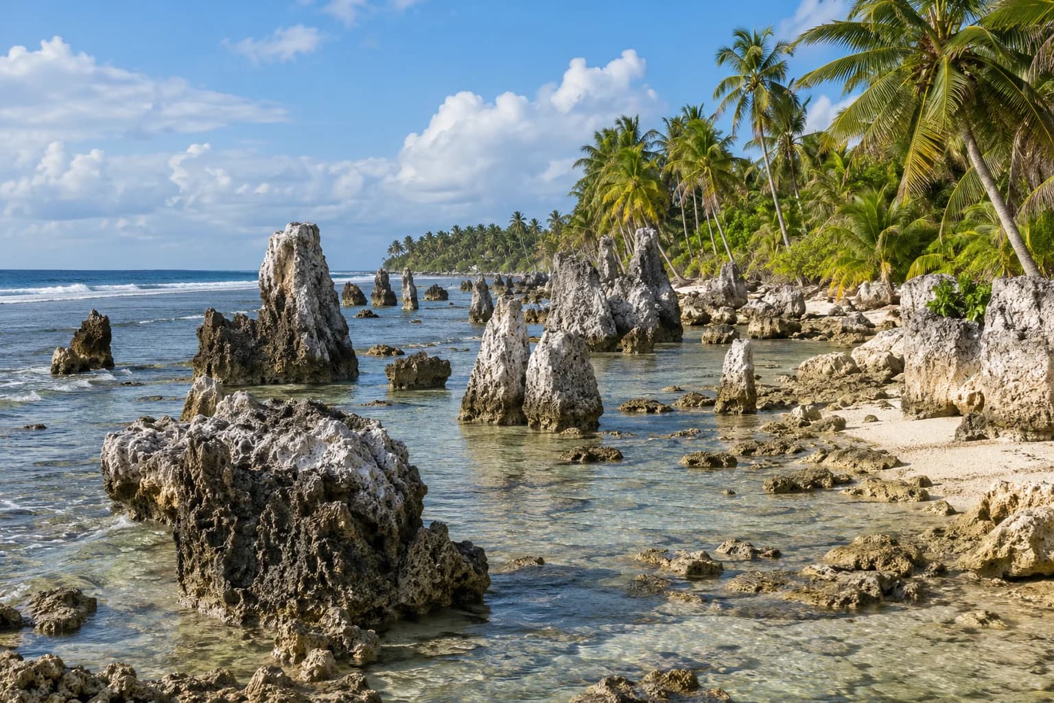 AI ilustrace: Nauru; nikoli fotografie aktuálního stavu