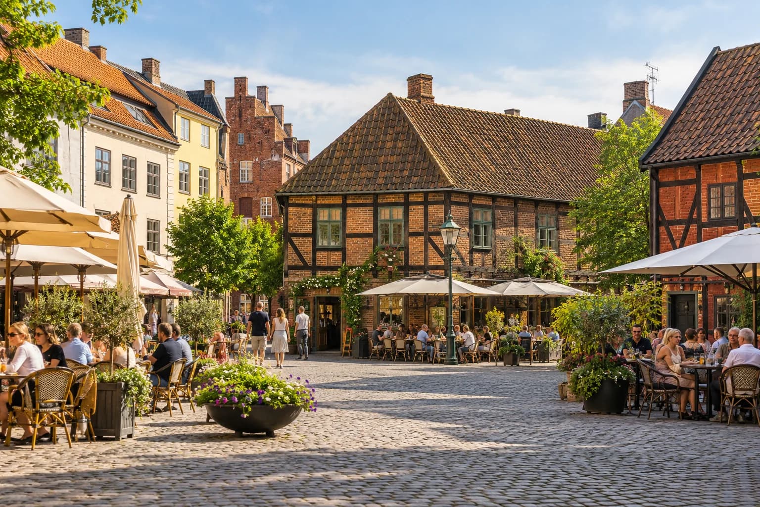 AI ilustrace Lilla torg v Malmö