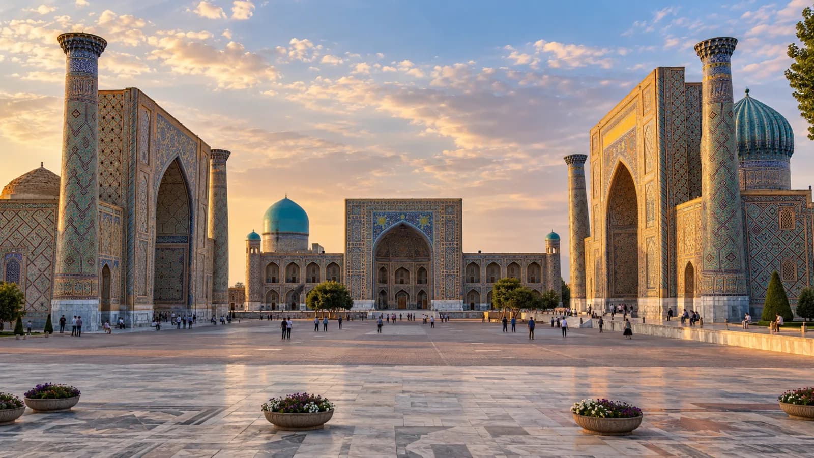 AI ilustrace: Samarkand; kulturní orientace, nikoli současná fotodokumentace