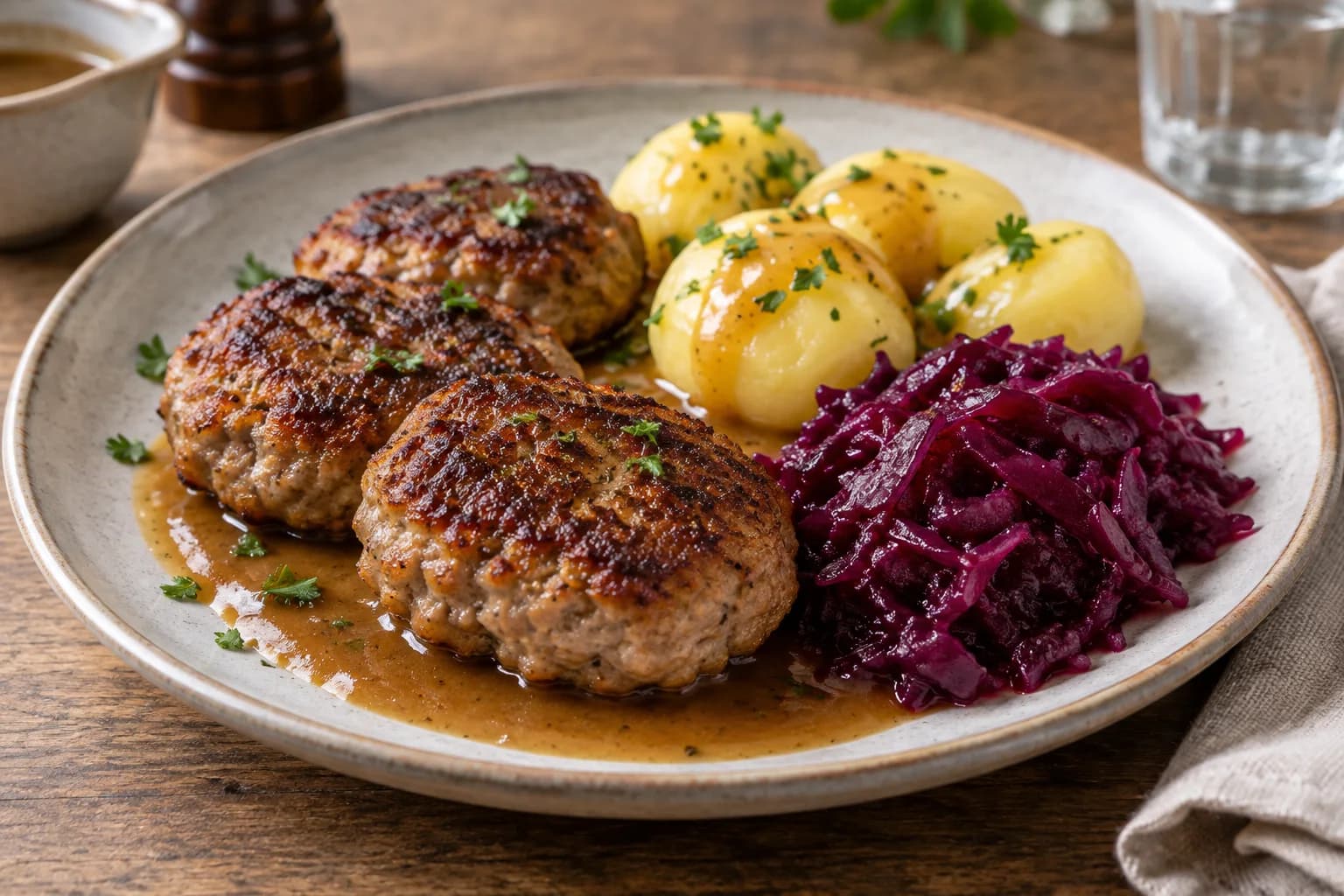 AI ilustrace jídla: Frikadeller