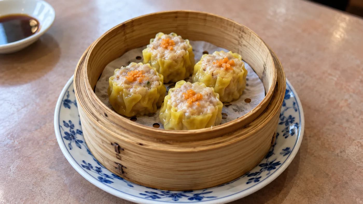 AI ilustrace jídla: Dim sum
