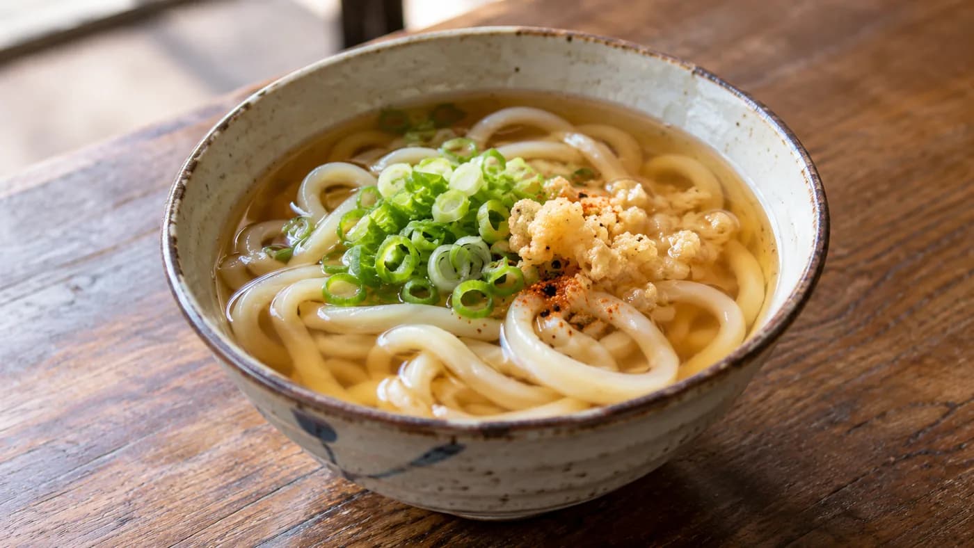 AI ilustrace jídla: Udon
